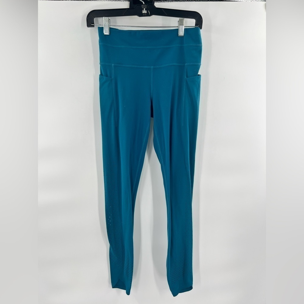 Athleta Green Leggings With Laser Cut Size St